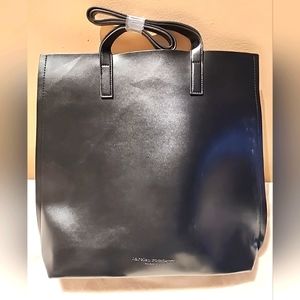 New Narciso Rodriguez Parfums Black Faux Leather Tote Large Bag Shopper